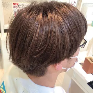 カラー メンズ 髪質改善&ストレート ‪✂︎‬鈴木青樹のヘアスタイル
