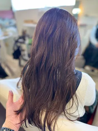 ロング カラー 長屋 裕也のヘアスタイル