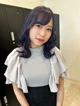 ミディアム カラー NAHO 🩵 透明感カラー🫧のヘアスタイル