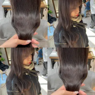 セミロング カラー 🎀髪質改善・艶髪カ ラー🎀YUMEKAのヘアスタイル