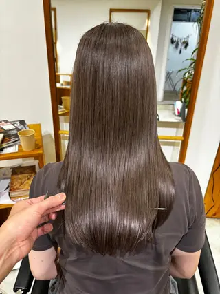 ロング カラー 園田あずさ/髪質改善 /透明感カラーのヘアスタイル