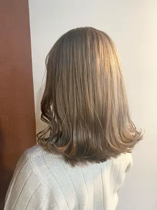 ミディアム カラー ヘアアレンジ マツエク・マツパ アイラッシュ/美容室 個室/瀬戸 一菜のヘアスタイル