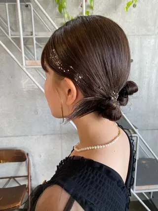 セミロング ヘアアレンジ モリモト サナのヘアスタイル