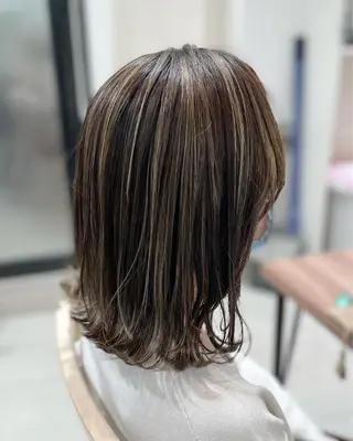 ミディアム カラー 井上 武輝のヘアスタイル