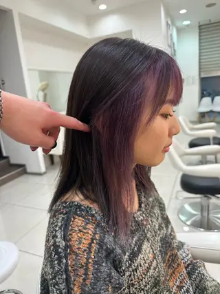 セミロング 竹下 勝也のヘアスタイル