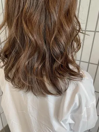 セミロング カラー ハットリ /北習志野のヘアスタイル