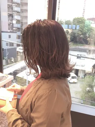 ミディアム 所渉/韓国レイヤー /ウルフカットのヘアスタイル