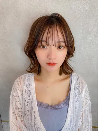 ミディアム 新宿/韓国風レイヤー 髪質改善/渋谷直樹のヘアスタイル