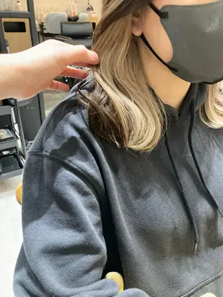 ミディアム ✨色持ちの良い艶 カラー✨蟹江真世のヘアスタイル