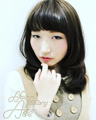 ミディアム カラー 所渉/韓国レイヤー /ウルフカットのヘアスタイル