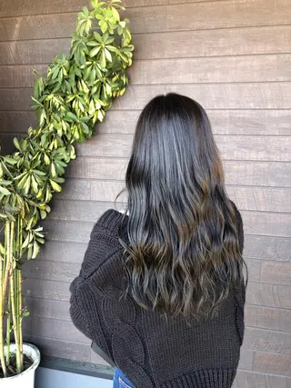 セミロング 太白区白髪ぼかし/ ボブカット/千葉達人のヘアスタイル