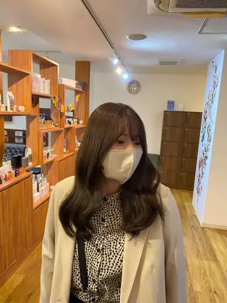 ロング カラー 縮毛矯正とレイヤー カット/杉村凜汰郎のヘアスタイル