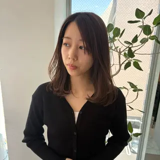 ミディアム 柔らかブラウンカラー 🐈🤎Rikoのヘアスタイル