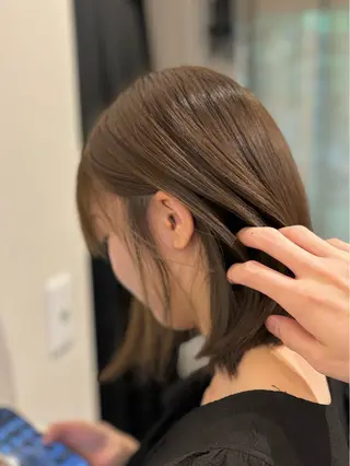 ミディアム カラー 藤井 ユウキのヘアスタイル