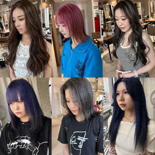 ロング カラー nameless髪質 改善ブリーチ心斎橋のヘアスタイル