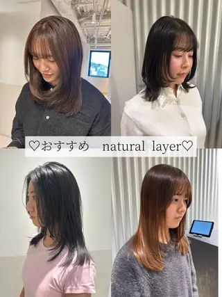 ミディアム カラー パーマ ヘアアレンジ 押切 響　のヘアスタイル