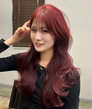 セミロング ハイトーンカラー /梅田/みほのヘアスタイル