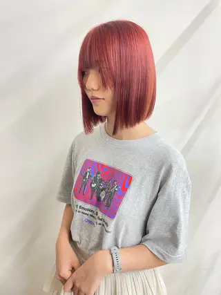 ショート カラー カットモデル/ ハイトーン/ゆうあのヘアスタイル