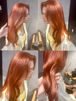 ロング カラー 松井那津子 /ハイライトブリーチのヘアスタイル