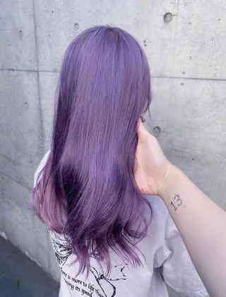 セミロング カラー ヘアアレンジ 韓国レイヤーカット/ 儚げカラーチナツのヘアスタイル