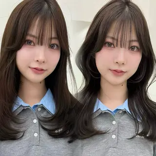 セミロング AI TOKYO　S所属・mizuki 【韓国レイヤー】のヘアスタイル