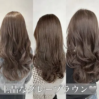 ロング カラー ヘアアレンジ 大人レイヤー& 透明感カラー💄のヘアスタイル