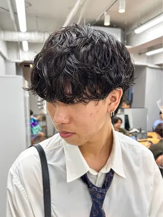 ショート パーマ メンズ メンズパーマ メンズ特化ryoのヘアスタイル