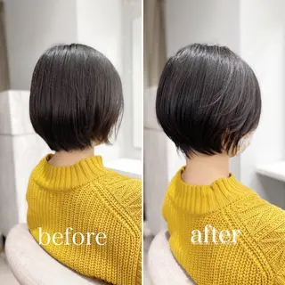 ショート 京都レイヤーカット/ 縮毛矯正/羽柴りくのヘアスタイル