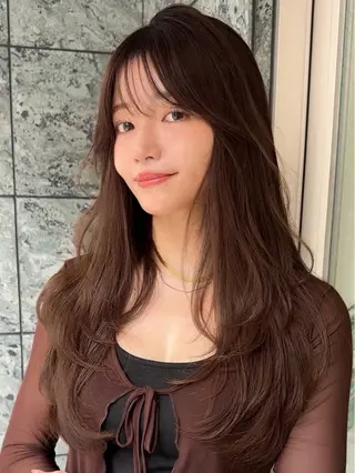 ロング カラー 韓国風/艶カラー/ 透明感/水野啓太のヘアスタイル