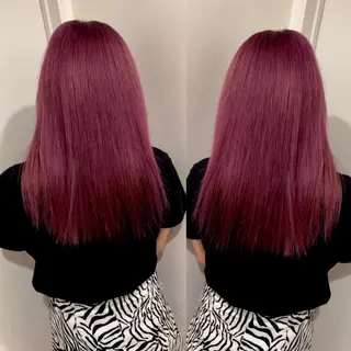 セミロング カラー ヘアアレンジ 🔥ハイトーンカラー ギャルNAOKI🔥のヘアスタイル