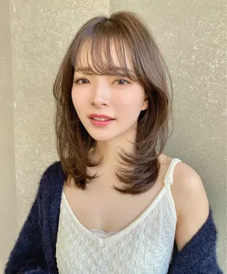 ミディアム カラー ❣️韓国レイヤー ❣️渡部晃輝のヘアスタイル