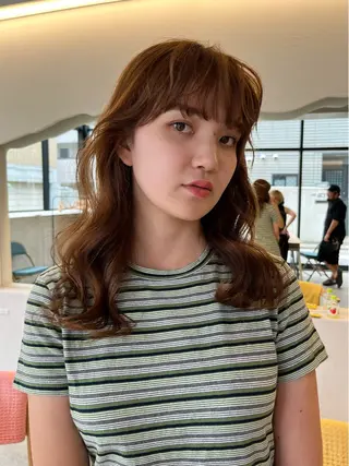 セミロング カラー 似合わせ特化/レイヤ ーカット/mikuのヘアスタイル