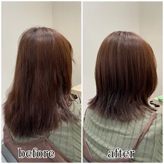 ミディアム 🌷ピンクカラー くどう🌷のヘアスタイル