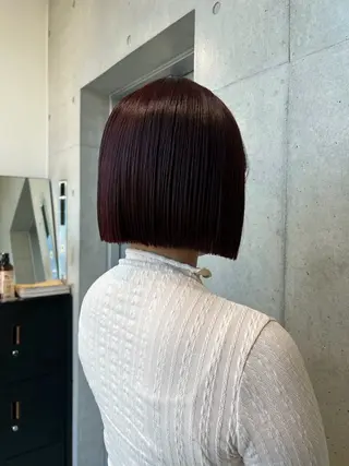 ショート カラー ヘアアレンジ ボブ艶モテカラー🫧 カリンのヘアスタイル