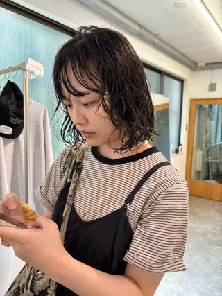 ミディアム パーマ sakura🌸 レイヤー/韓国ヘアのヘアスタイル