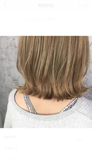 ミディアム カラー ショート/ボブ🌿 大野ちかのヘアスタイル