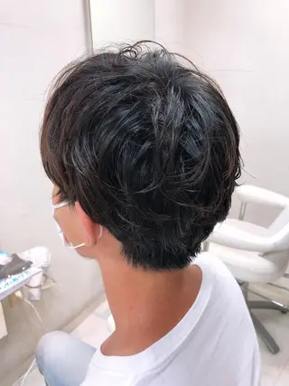 パーマ メンズ 阿部 美咲のヘアスタイル
