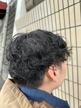 パーマ メンズ ブリーチ/艶カラー カノ🌼のヘアスタイル