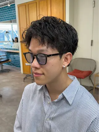 ショート パーマ メンズ JINKIメンズ特化 メンズカットパーマのヘアスタイル
