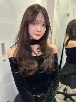 ロング 池袋/韓国/レイヤー 髪質改善/村上けいとのヘアスタイル