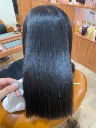 ロング パーマ 縮毛矯正とレイヤー カット/杉村凜汰郎のヘアスタイル