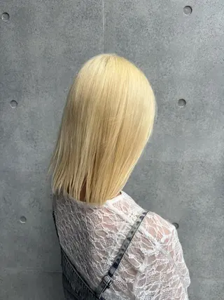 ミディアム ハイトーン/艶髪/ スパ/下北沢もえかのヘアスタイル