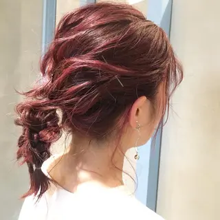 ミディアム カラー ヘアアレンジ ボブ/暖色/デザイン KOYUKI⛄️のヘアスタイル
