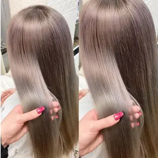 ロング カラー ANKH CROSS 🦋mako🦋のヘアスタイル