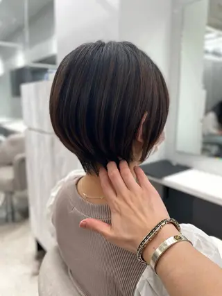 ショート 京都レイヤーカット/ 縮毛矯正/羽柴りくのヘアスタイル