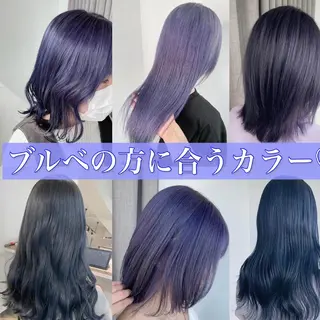 セミロング カラー ✨艶ブリーチカラー ✨四ノ宮裕己のヘアスタイル