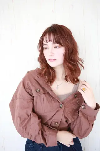 ミディアム カラー 赤み消しカラー /透明感カラー 上長のヘアスタイル