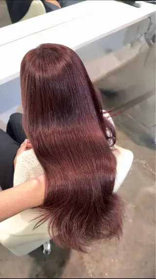 ロング カラー 京都韓国ヘア🇰🇷 /髪質改善/透カラーのヘアスタイル