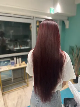 ロング 透明感カラー特化/ 顔まわり特化/辻部のヘアスタイル