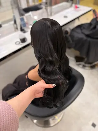 ロング カラー 透明感ベージュカラー 🪞上野🪞AIのヘアスタイル